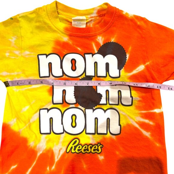 Hershey's Reese's peanut butter cup Nom Nom Nom tie dye t-shirt kid's youth XS - Picture 7 of 8